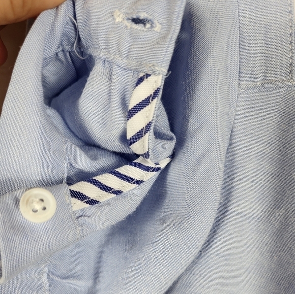 Pomander Place Tuckernuck Preppy Feminine Quinn Tiered Mini Dress Blue Stripe XS - Picture 12 of 16